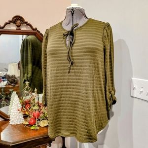 NWT 2X or 3X Green Textured Sweater